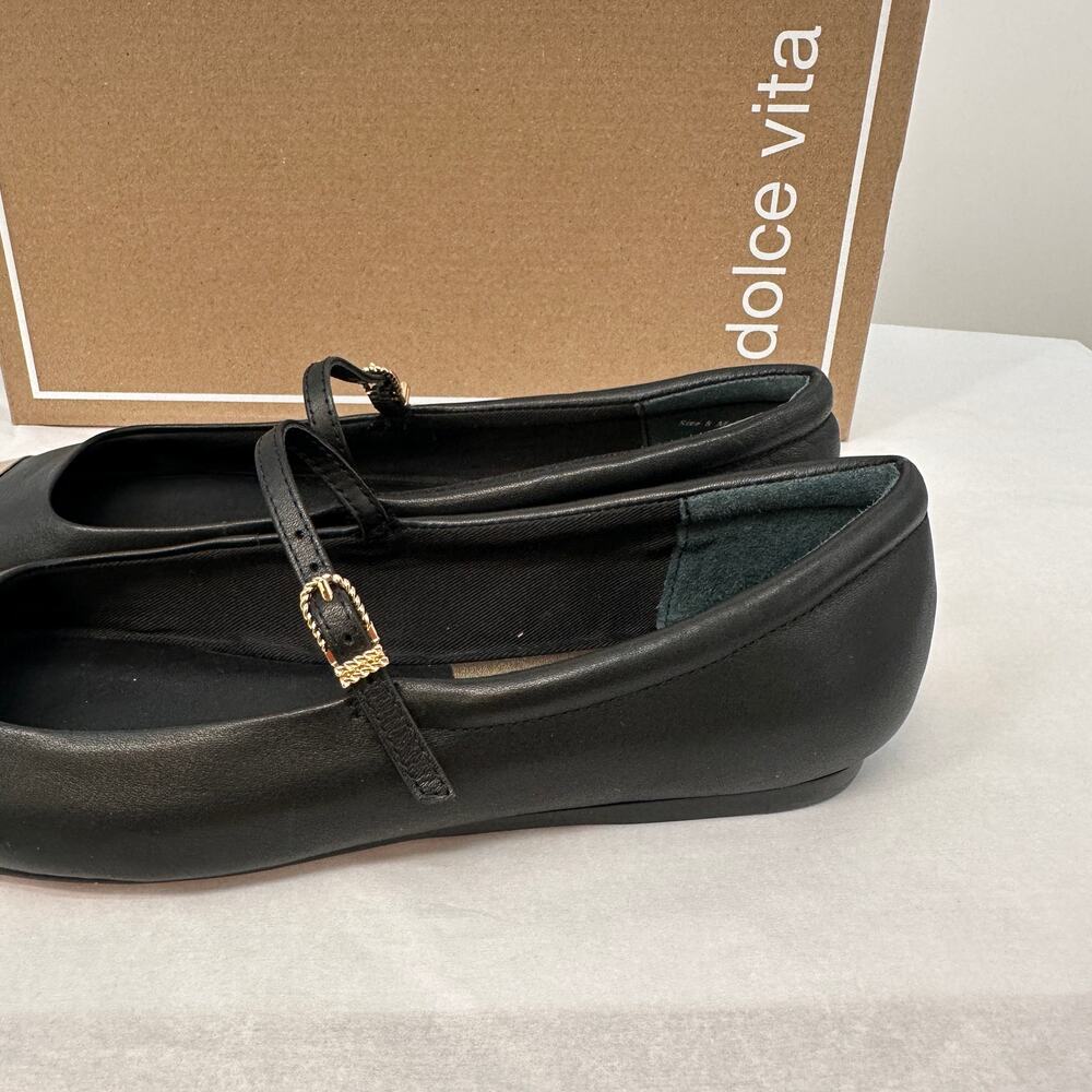 DOLCE VITA NWT Reye Toe Cap in Black Leather // 8 - Picture 4 of 14